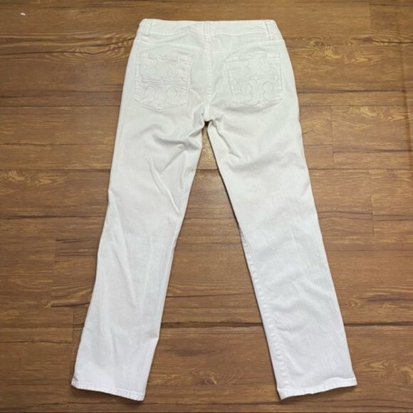 Tory Burch White Cropped Jean Women Size 25 - Picture 2 of 10